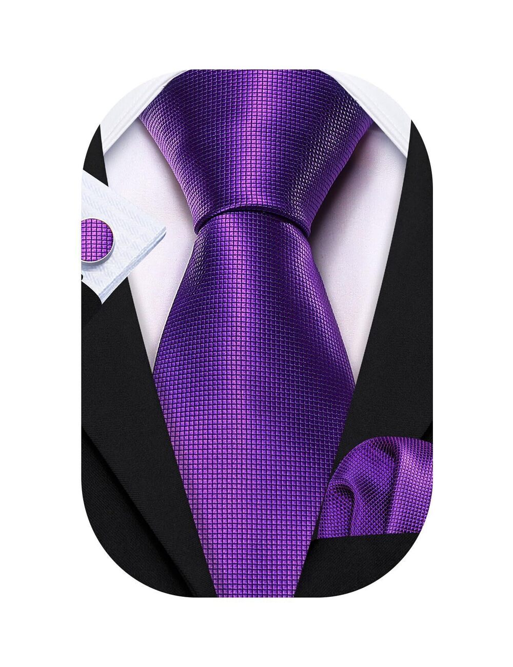 7080 Plain Silk Ties Extra Long Stain Necktie for Wedding Business